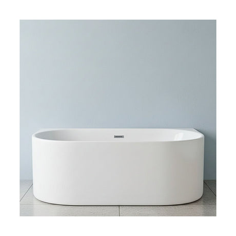 [BBFS155] Contemporary Back To Wall Freestanding Bath from Balterley - Modern Design in Multiple Sizes - Cutout