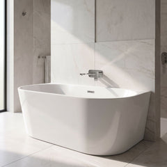 [BBFS155] Contemporary Back To Wall Freestanding Bath from Balterley - Modern Design in Multiple Sizes - Lifestyle 2