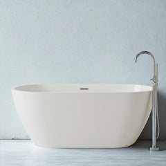 [BBFS156] Contemporary Oval Freestanding Bath with Waste, Double Ended - Choice of Size - Silo