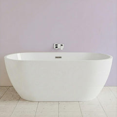 [BBFS158] Contemporary Oval Freestanding Bath with Waste, Double Ended - Choice of Size - Silo