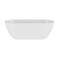 [BBFS159] Contemporary Oval Freestanding Bath with Waste, Double Ended - Choice of Size - Cutout