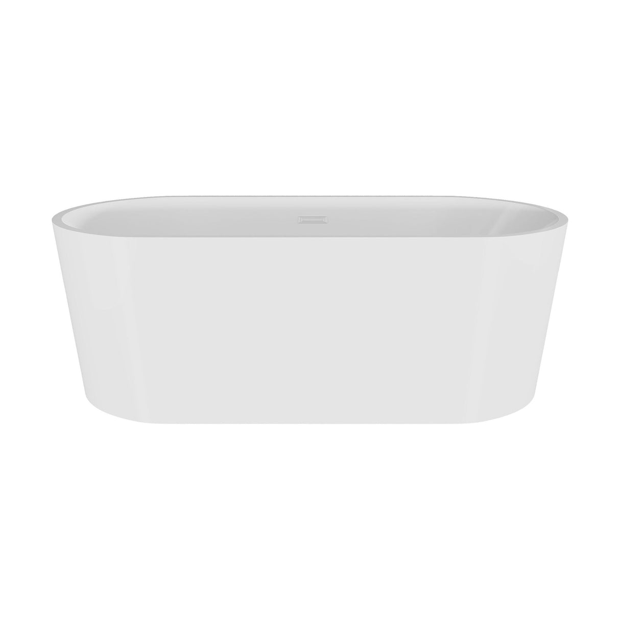 [BBFS161] Contemporary Rounded Rectangular Freestanding Bath with Waste - Choice of Size - Cutout
