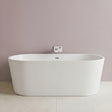 [BBFS161] Contemporary Rounded Rectangular Freestanding Bath with Waste - Choice of Size - Silo
