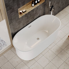 [BBFS163] Contemporary White Curved Freestanding Bath - Choice of Size - Lifestyle 2
