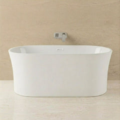 [BBFS163] Contemporary White Curved Freestanding Bath - Choice of Size - Silo
