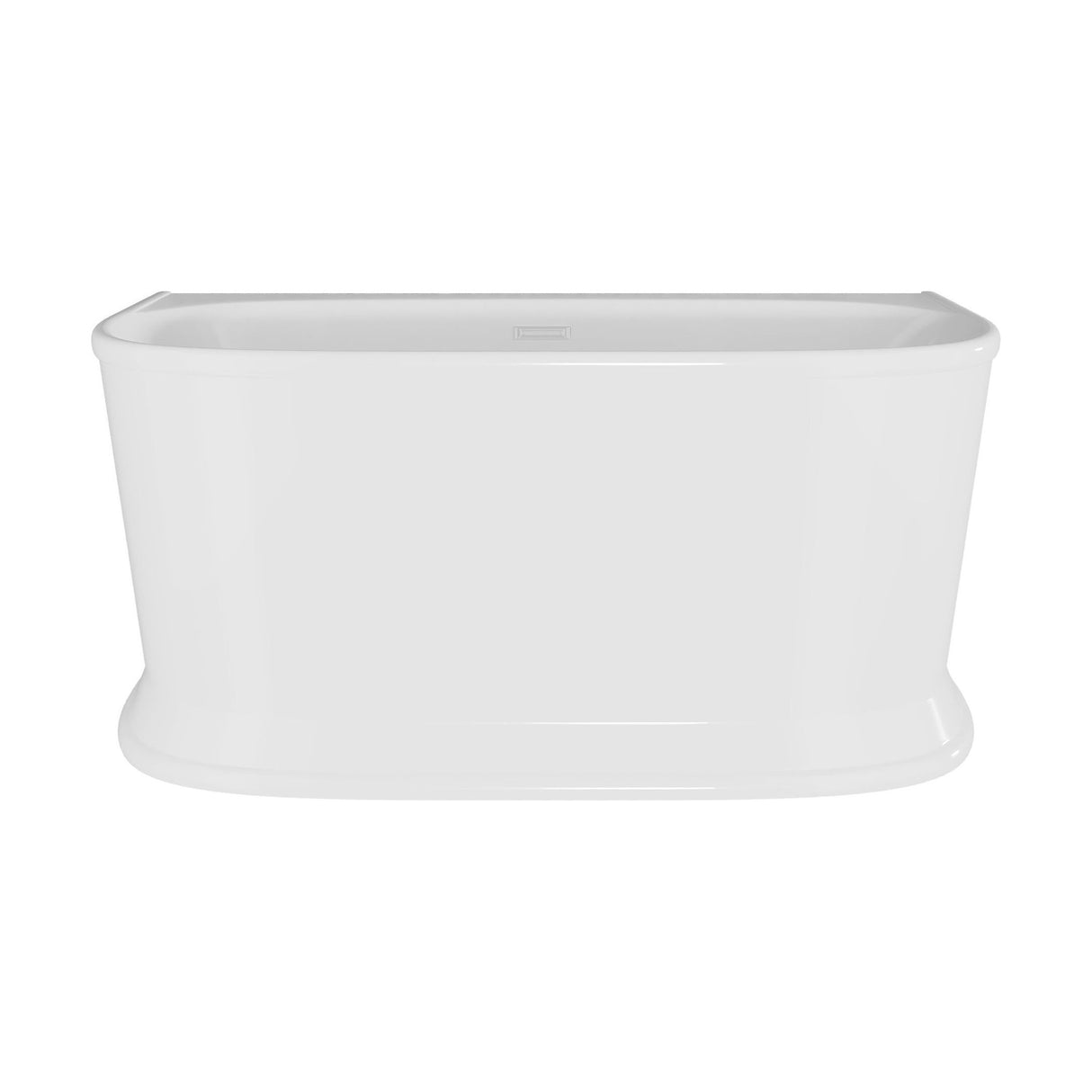 [BBFS168] Contemporary Back To Wall Freestanding Bath, Modern Double Ended Design - Choice of Size - Cutout