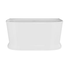 [BBFS168] Contemporary Back To Wall Freestanding Bath, Modern Double Ended Design - Choice of Size - Cutout