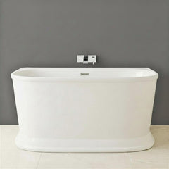 [BBFS168] Contemporary Back To Wall Freestanding Bath, Modern Double Ended Design - Choice of Size - Silo