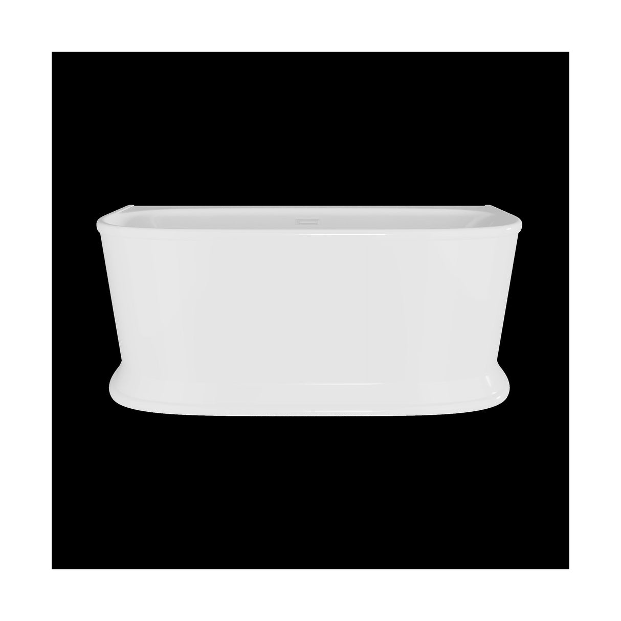 [BBFS169] Contemporary Back To Wall Freestanding Bath, Modern Double Ended Design - Choice of Size - Cutout