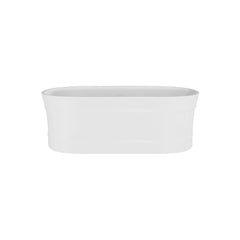 [BBFS178] Contemporary Elegant Oval Freestanding Modern Double Ended Bath with Layered Rim Design - Choice of Size - Cutout