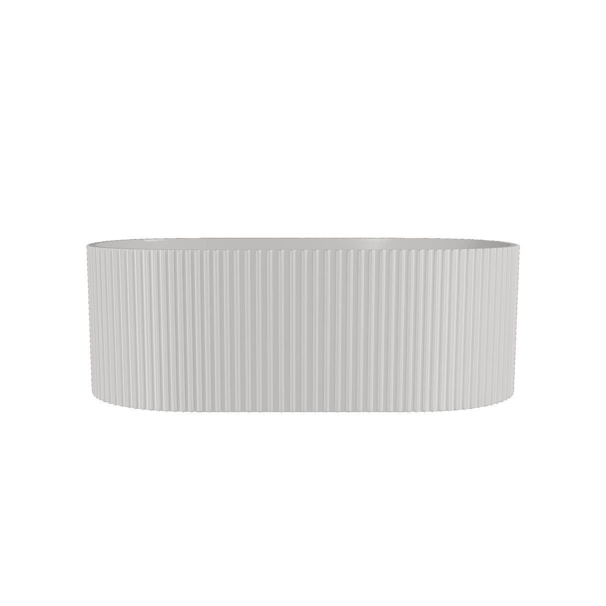 [BBFS180] Contemporary Curved Freestanding Bath, Modern Ribbed Design - Choice of Size - Cutout