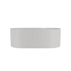 [BBFS180] Contemporary Curved Freestanding Bath, Modern Ribbed Design - Choice of Size - Cutout