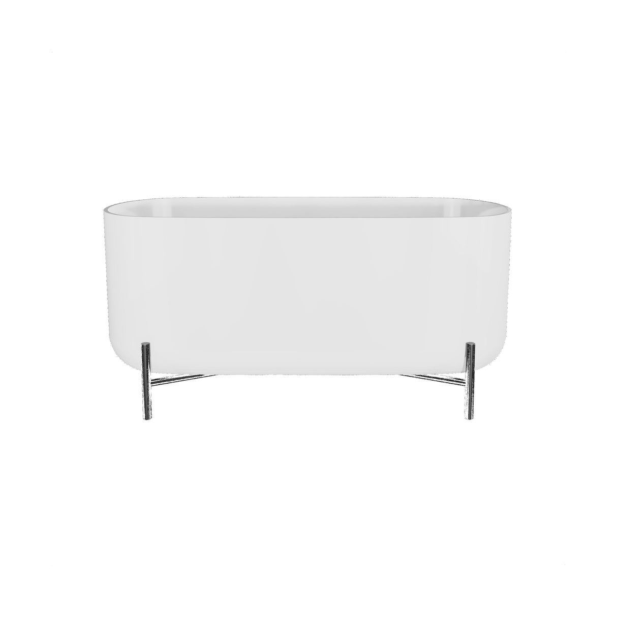 [BBFS183] Contemporary Oval Freestanding Bath with Stand - Choice of Size - Cutout