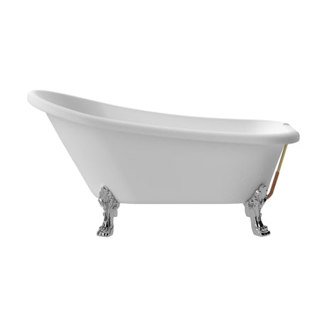 [BBFS184] Traditional Roll Top Slipper Freestanding Bath with Feet - Choice of Size - Cutout