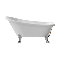 [BBFS185] Traditional Roll Top Slipper Freestanding Bath with Feet - Choice of Size - Cutout