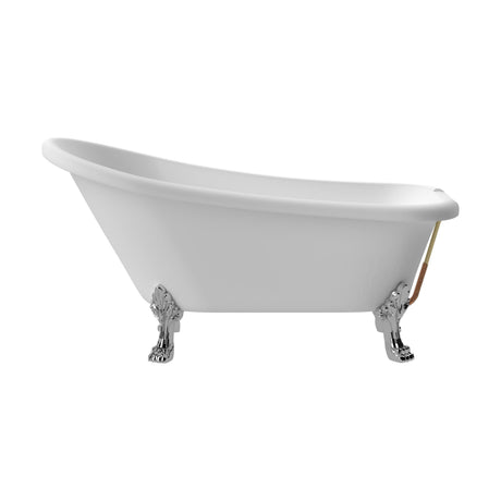 [BBFS185] Traditional Roll Top Slipper Freestanding Bath with Feet - Choice of Size - Cutout