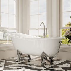 [BBFS185] Traditional Roll Top Slipper Freestanding Bath with Feet - Choice of Size - Lifestyle 3