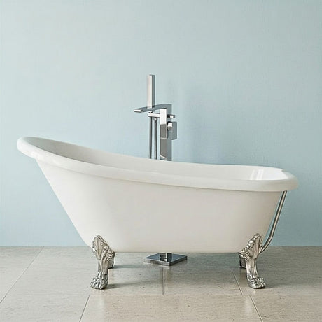 [BBFS185] Traditional Roll Top Slipper Freestanding Bath with Feet - Choice of Size - Silo