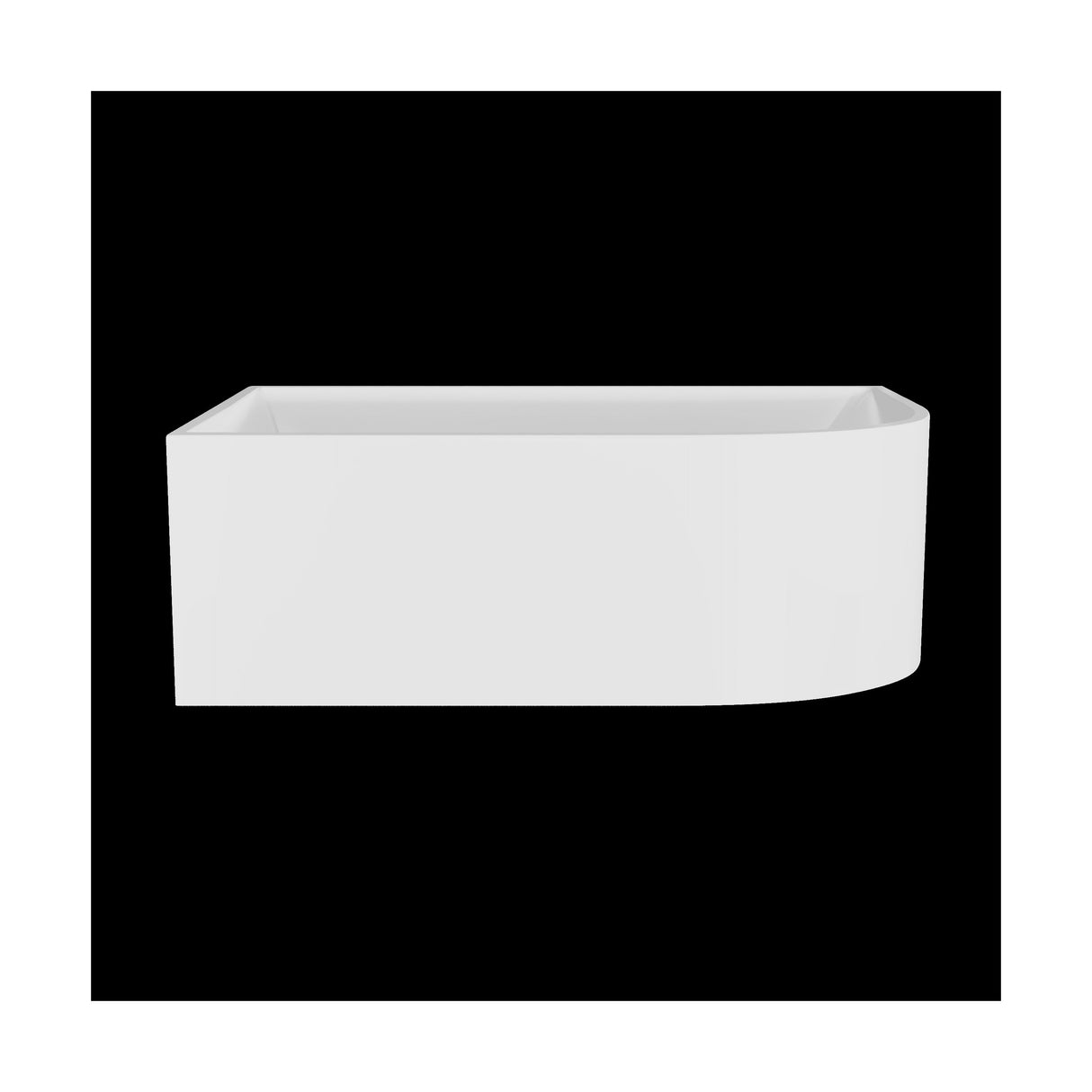 [BBFS188L] Contemporary Corner Freestanding Bath, Left or Right Hand J Shaped Bath - Choice of Size - Cutout