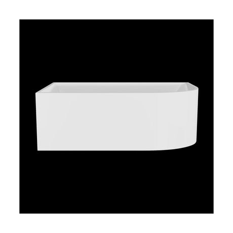 [BBFS188L] Contemporary Corner Freestanding Bath, Left or Right Hand J Shaped Bath - Choice of Size - Cutout