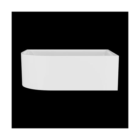 [BBFS188R] Contemporary Corner Freestanding Bath, Left or Right Hand J Shaped Bath - Choice of Size - Cutout