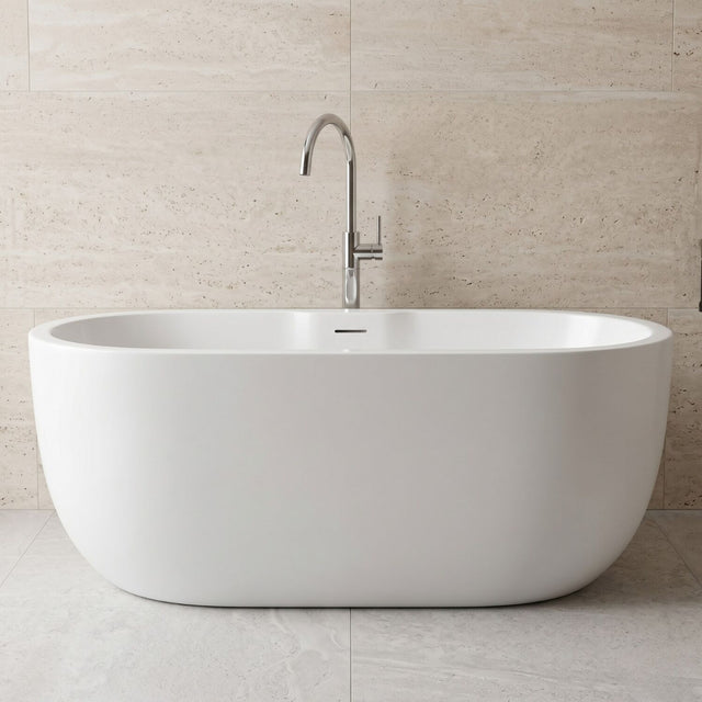 [BBFSB200-A] Modern Oval Freestanding Double Ended Soaking Bath - Choice of Size - Silo