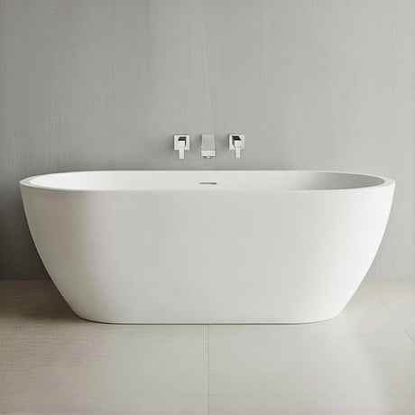 [BBFSB201-A] Modern Oval Freestanding Double Ended Soaking Bath - Choice of Size - Silo