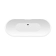 [BBFSB202MW] Modern Bathroom Double Ended Bath, 1655 x 445 x 580mm, Matt White - Cutout