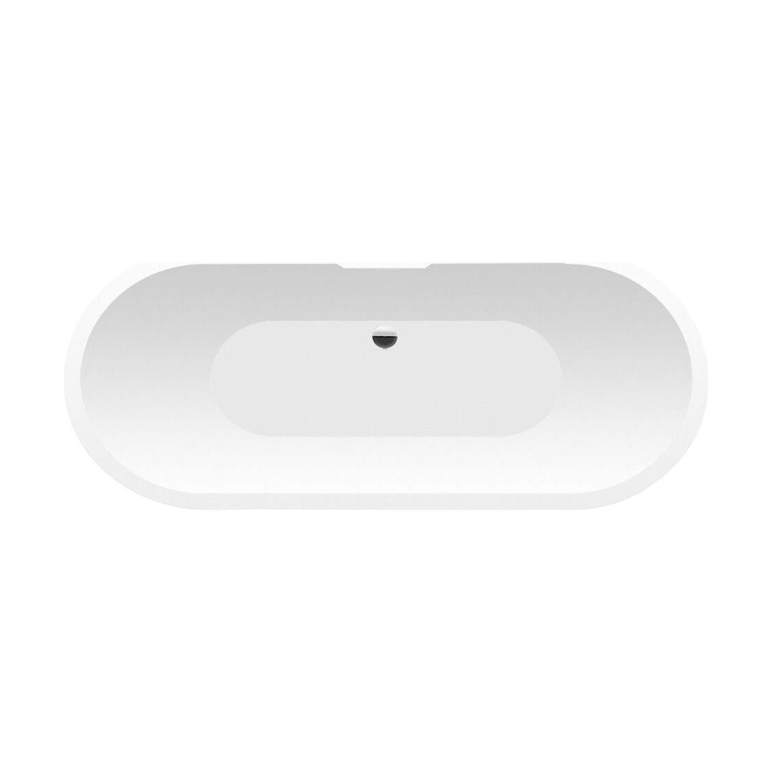[BBFSB202MW] Modern Bathroom Double Ended Bath, 1655 x 445 x 580mm, Matt White - Cutout