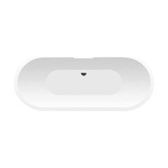 [BBFSB202MW] Modern Bathroom Double Ended Bath, 1655 x 445 x 580mm, Matt White - Cutout