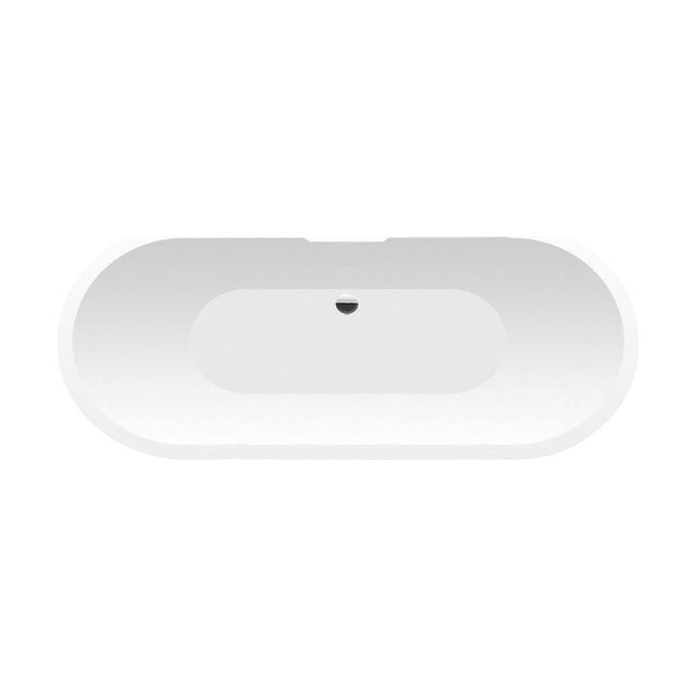 [BBFSB202MW] Modern Bathroom Double Ended Bath, 1655 x 445 x 580mm, Matt White - Cutout