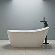 [BBFSB204-A] Modern Slipper Freestanding Bath, Single Ended Raised Back, Luxury Soaking Bath - 1660 x 725mm - Silo
