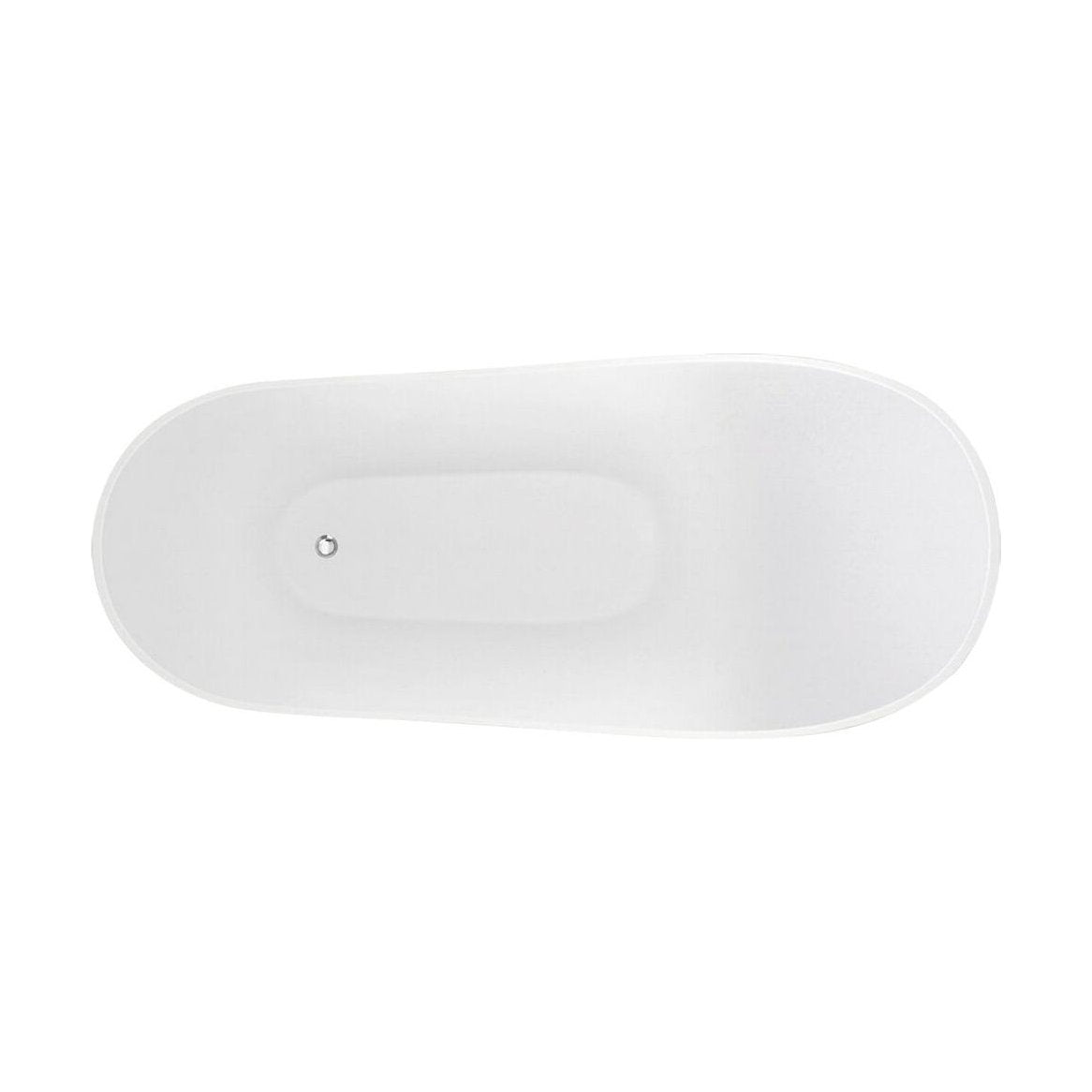 [BBFSB204MW] Modern Bathroom Slipper Bath, 1660 x 642 x 740mm, Matt White - Cutout