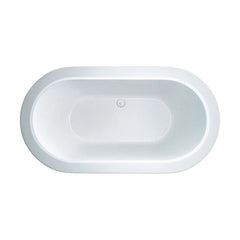 [BBFSB308-A] Oval Freestanding Bath, Double Ended, 1600 x 850mm - Gloss White Finish - Cutout