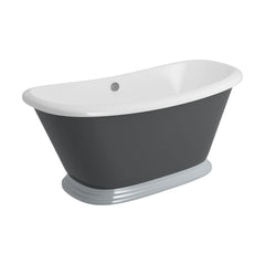 [BBFSB310HG] Traditional Freestanding Boat Bath, Double Ended, 1770mm - Choice of Colour - Cutout