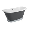 [BBFSB310HG] Traditional Freestanding Boat Bath, Double Ended, 1770mm - Choice of Colour - Cutout