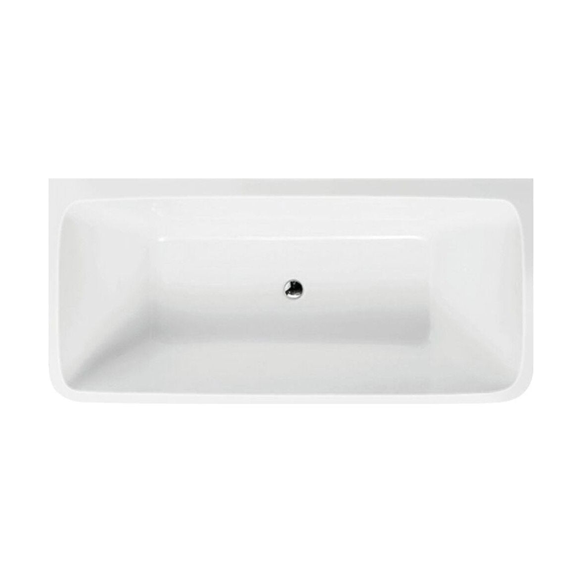 [BBFSB311] Modern Square Back To Wall Double Ended Bath, 1800 x 800 x 840mm - Cutout