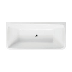 [BBFSB311] Modern Square Back To Wall Double Ended Bath, 1800 x 800 x 840mm - Cutout