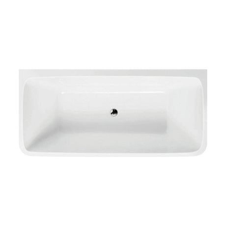 [BBFSB311] Modern Square Back To Wall Double Ended Bath, 1800 x 800 x 840mm - Cutout