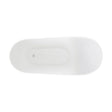 [BBFSB405] Modern Fluted Freestanding Bath, 1700 x 530 x 820mm, White - Cutout