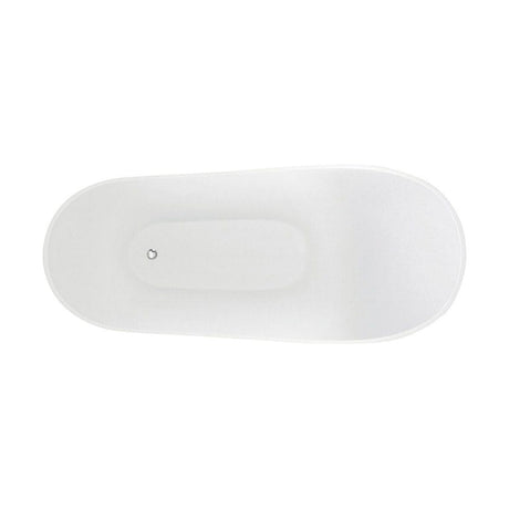 [BBFSB405] Modern Fluted Freestanding Bath, 1700 x 530 x 820mm, White - Cutout