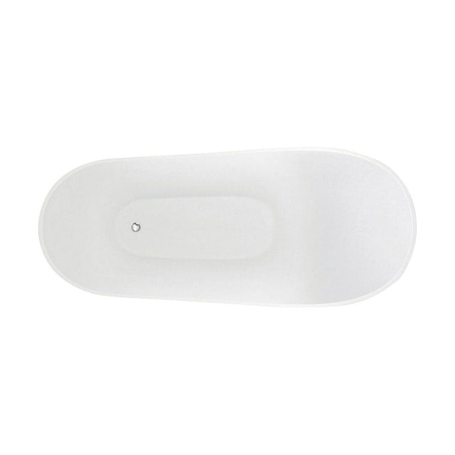 [BBFSB405] Modern Fluted Freestanding Bath, 1700 x 530 x 820mm, White - Cutout