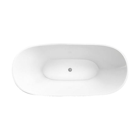 [BBFSB407] Modern Double Ended Bath, 1160 x 551 x 720mm, White - Cutout