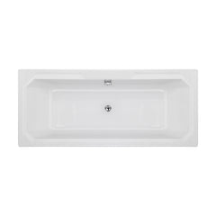 [BBHA114] Balterley Harrington Traditional Straight Double Ended Shower Bath Tub, 1800mm x 800mm - White - Cutout