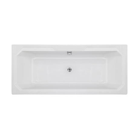 [BBHA114] Balterley Harrington Traditional Straight Double Ended Shower Bath Tub, 1800mm x 800mm - White - Cutout