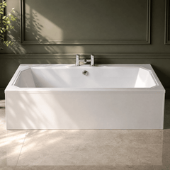 [BBHA114] Balterley Harrington Traditional Straight Double Ended Shower Bath Tub, 1800mm x 800mm - White - Lifestyle 1