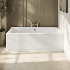 [BBHA114] Balterley Harrington Traditional Straight Double Ended Shower Bath Tub, 1800mm x 800mm - White - Lifestyle 2