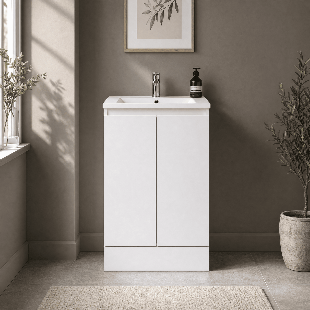 [BBHFT500] Contemporary Vanity Basin Unit, Choice of Size and Colour - Silo