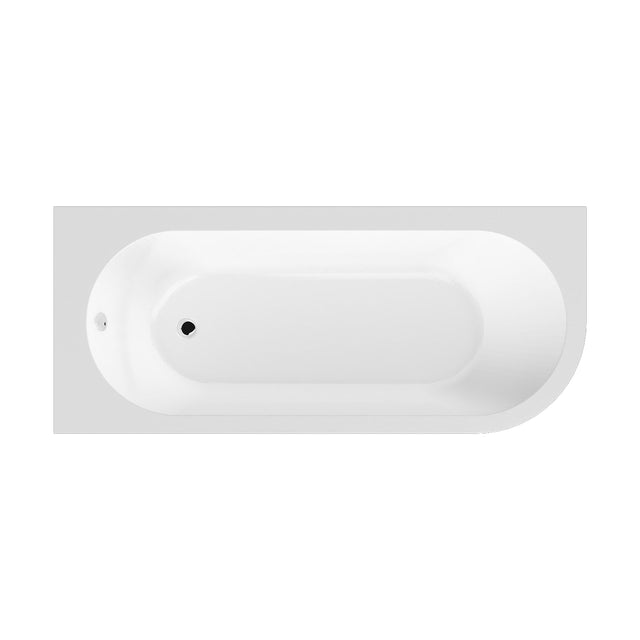 [BBKI209L] Kingsley Left Hand Back to Wall J Corner Bath with Leg Set (Taps, Waste and Panel Not Included) - 1700mm - Balterley - Cutout
