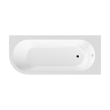 [BBKI209R] Kingsley Back to Wall J Corner Bath with Leg Set (Taps, Waste and Panel Not Included), 1700mm, Left or Right Hand - Cutout